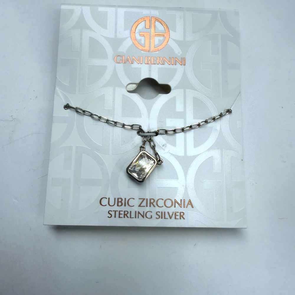 Giani Bernini Silver Necklace with Cubic Zirconia Pendant